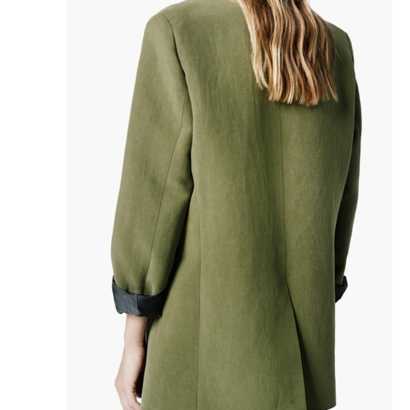 NWT $750 Smythe Surplus Cargo-Pocket Tencel Blazer in Army - size Small! - Picture 3 of 4